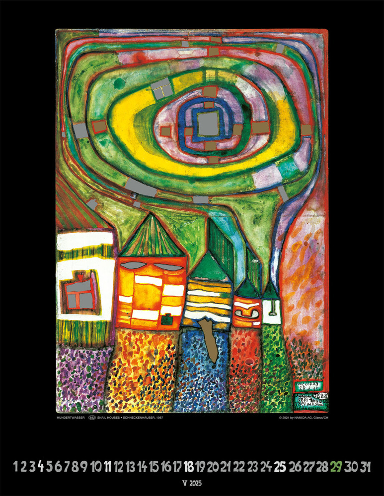 Bild: 9783910430136 | Hundertwasser Art Calendar 2025 | Wörner Verlag GmbH | Kalender | 2025