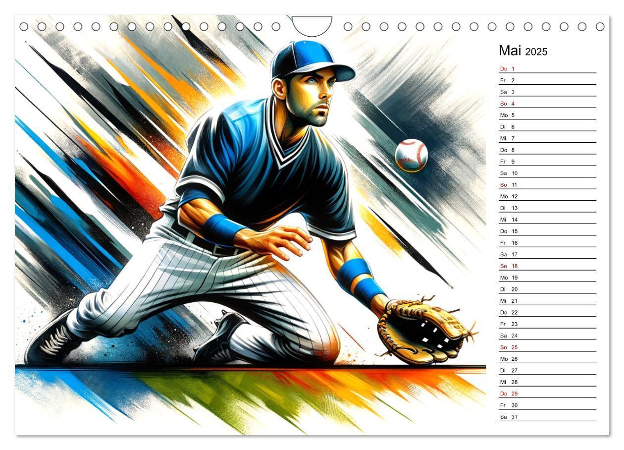 Bild: 9783383776366 | Baseball Acryl - Zwischen Realität und KI Visionen (Wandkalender...