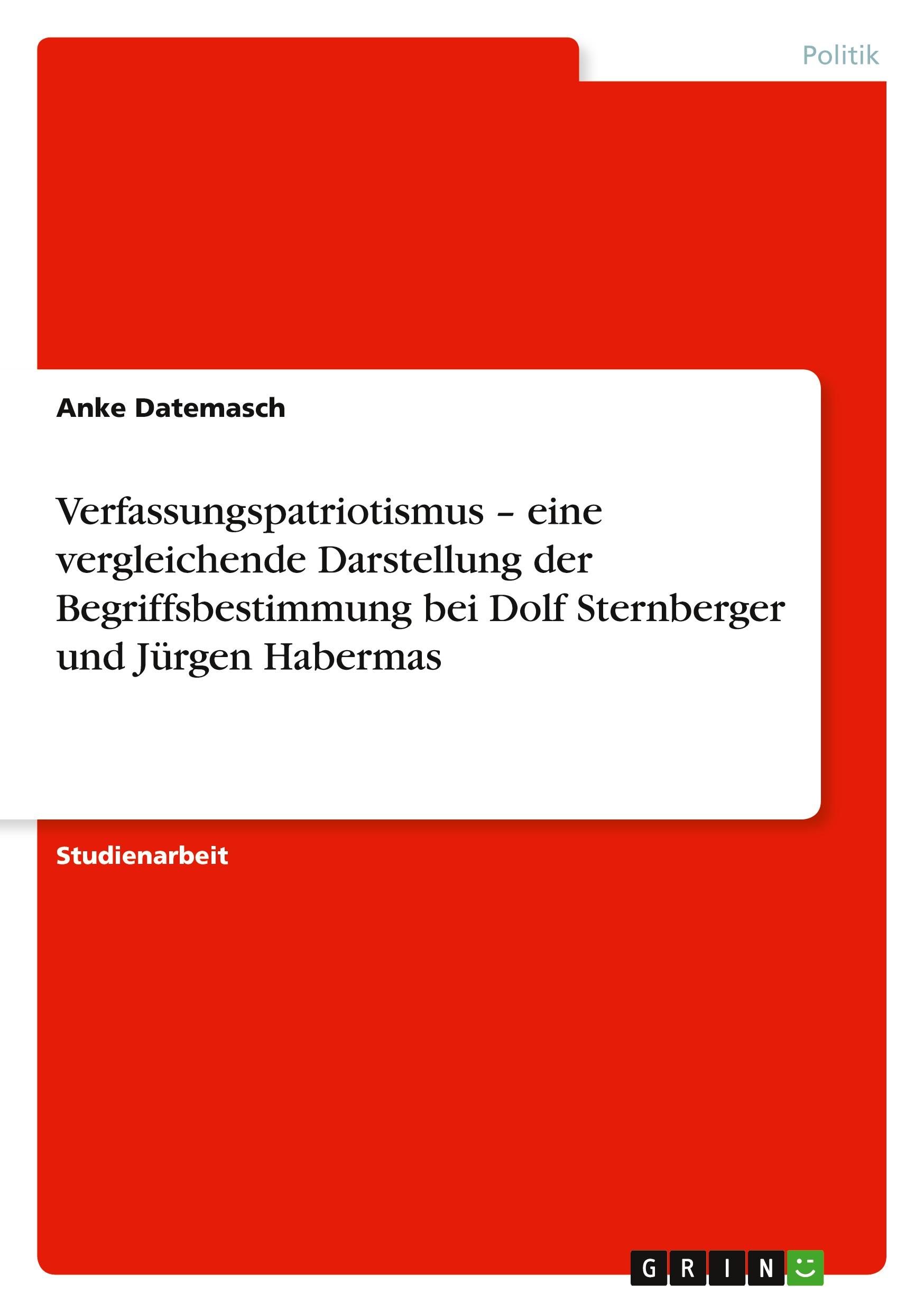 Cover: 9783640591572 | Verfassungspatriotismus ¿ eine vergleichende Darstellung der...