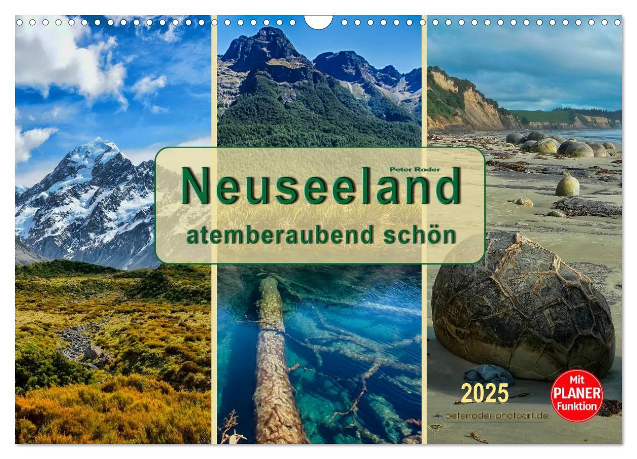 Cover: 9783435487363 | Neuseeland - atemberaubend schön (Wandkalender 2025 DIN A3 quer),...