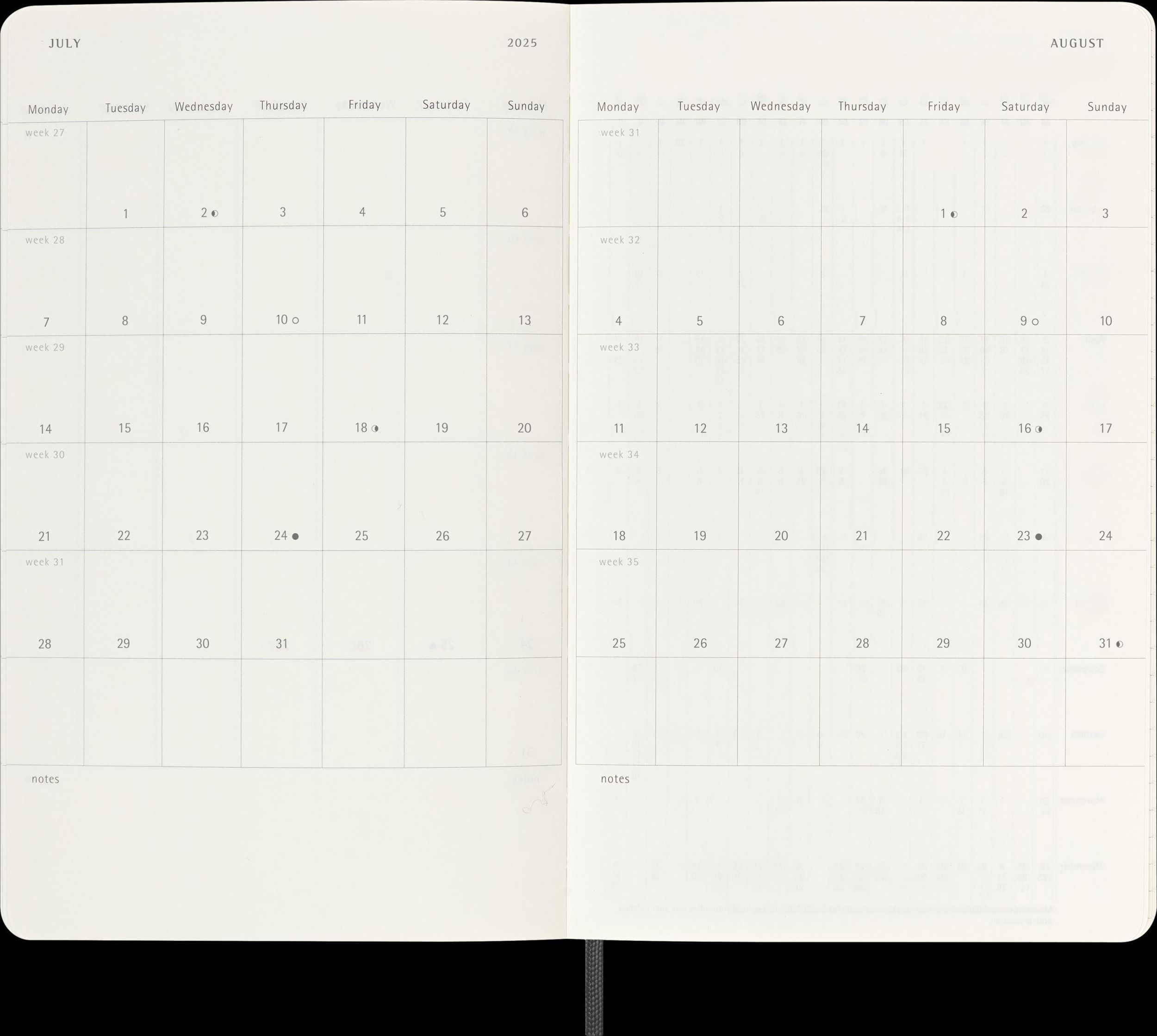 Bild: 8056999270544 | Moleskine 18 Monate Tagesnotizkalender 2024/2025, L/A5 | Buch | 608 S.