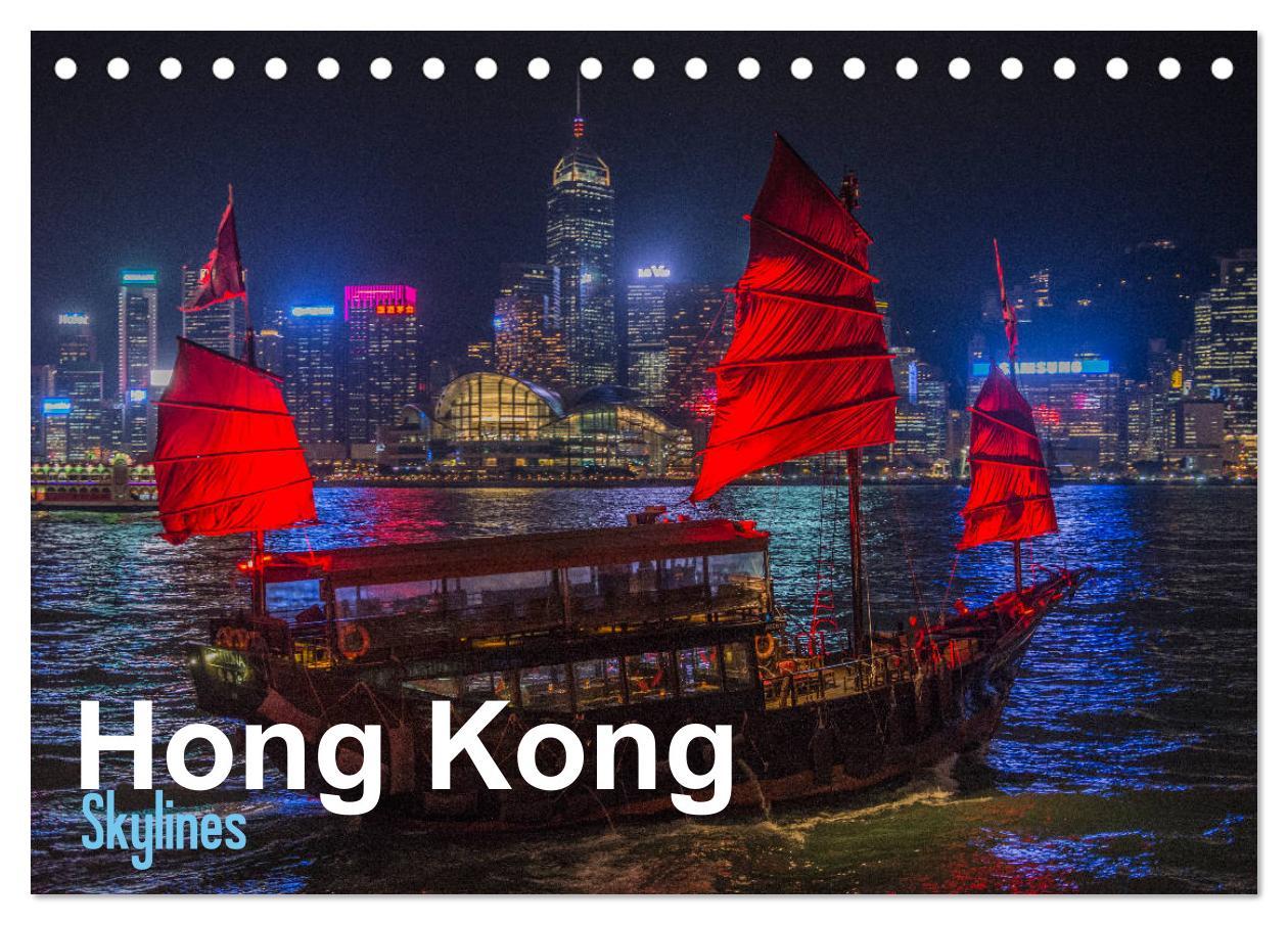 Cover: 9783435385874 | Hong Kong - Skylines (Tischkalender 2025 DIN A5 quer), CALVENDO...