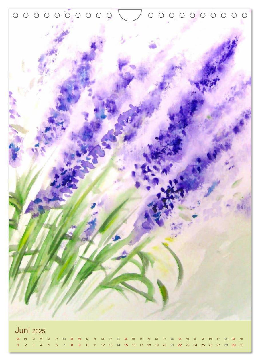 Bild: 9783457088470 | Blumenaquarelle (Wandkalender 2025 DIN A4 hoch), CALVENDO...