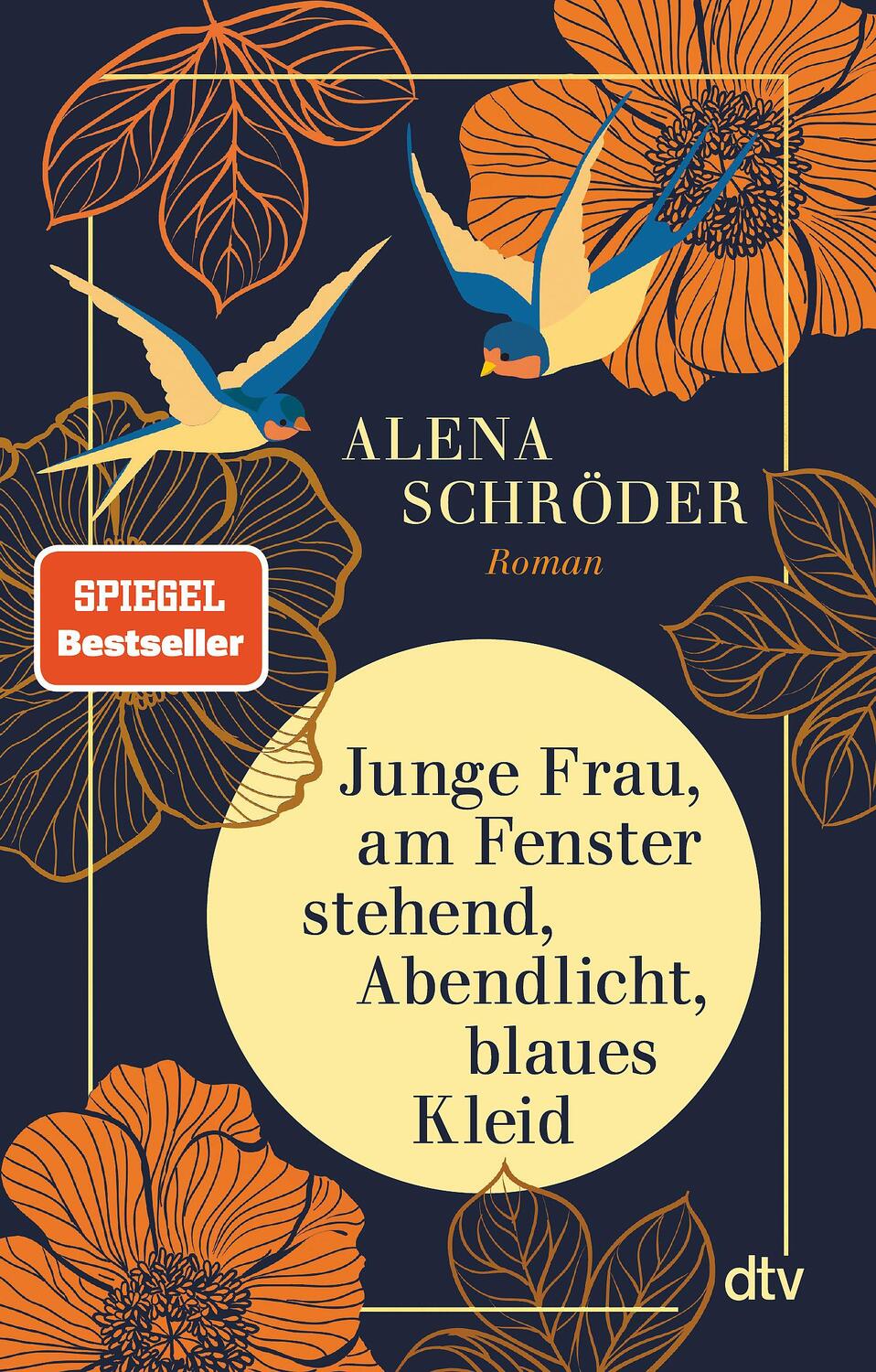 Cover: 9783423220286 | Junge Frau, am Fenster stehend, Abendlicht, blaues Kleid | Schröder