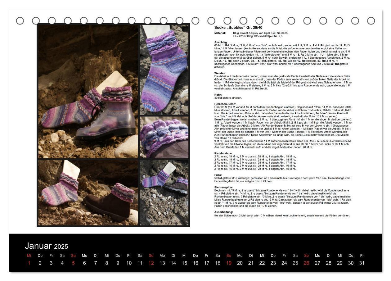 Bild: 9783435658862 | Sockenkalender Bootsocks 2025 (Tischkalender 2025 DIN A5 quer),...