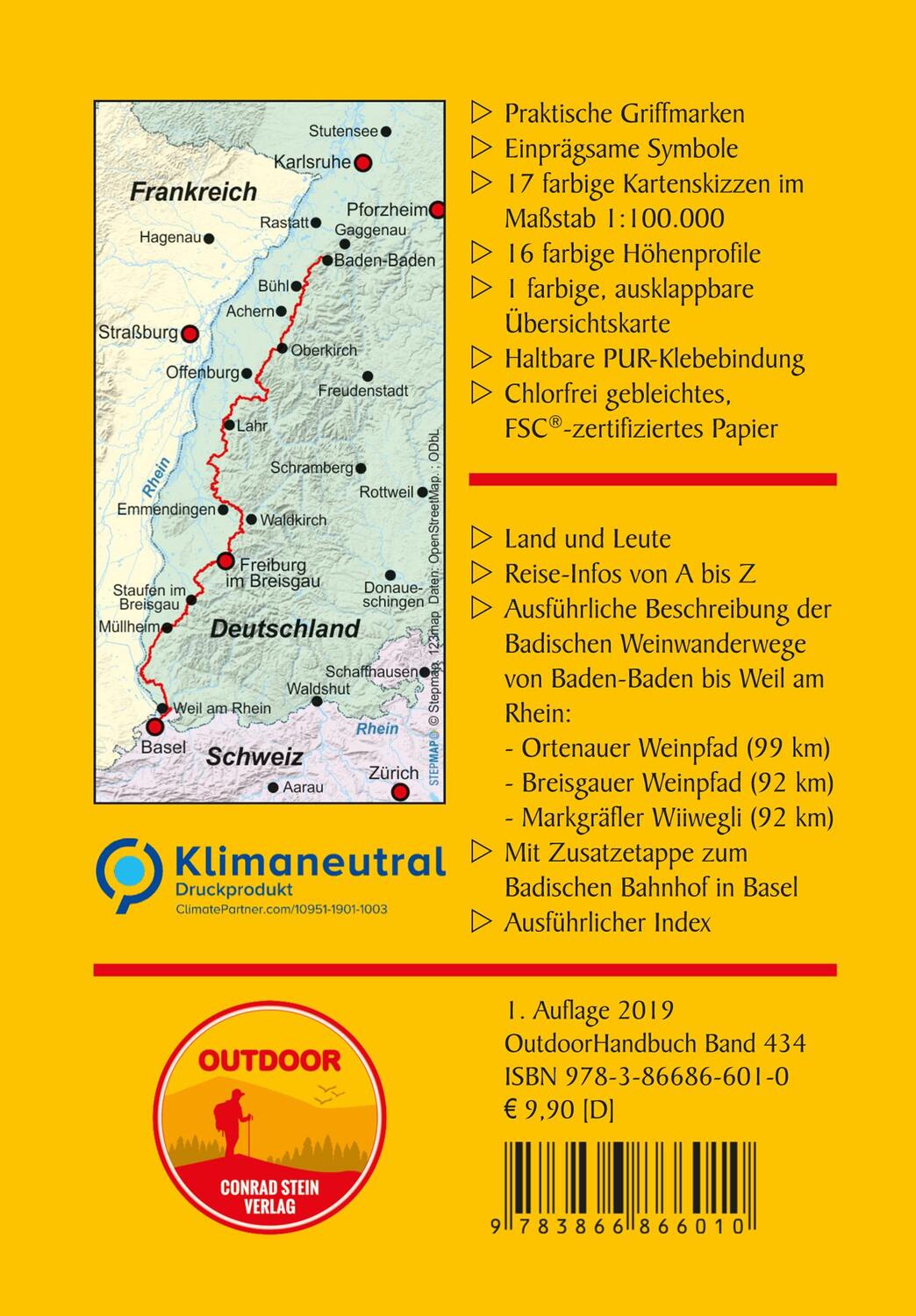 Rückseite: 9783866866010 | Badische Weinwanderwege | von Baden-Baden bis Weil am Rhein | Buch