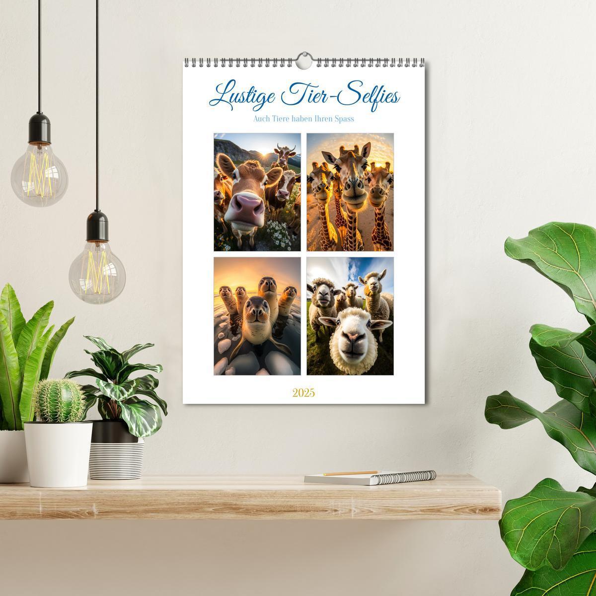 Bild: 9783435875108 | Lustige Tier-Selfies (Wandkalender 2025 DIN A3 hoch), CALVENDO...