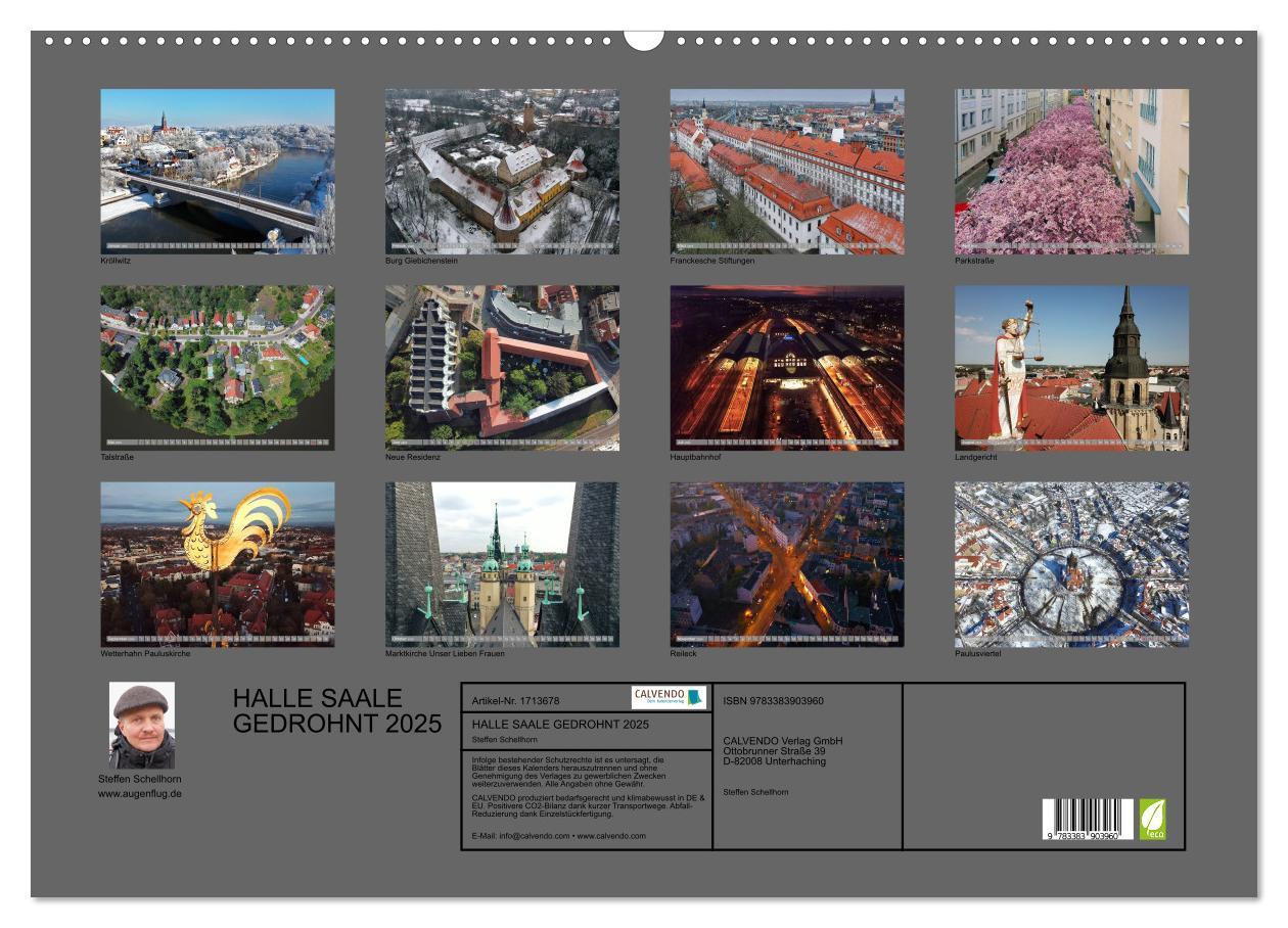 Bild: 9783383903960 | HALLE SAALE GEDROHNT 2025 (Wandkalender 2025 DIN A2 quer), CALVENDO...