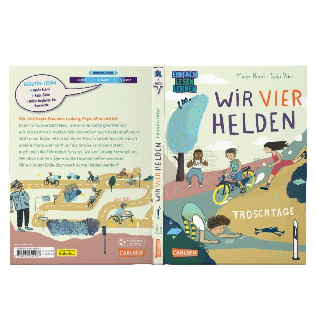 Bild: 9783551690937 | Wir vier Helden: Froschtage | Maike Harel | Buch | Wir vier Helden