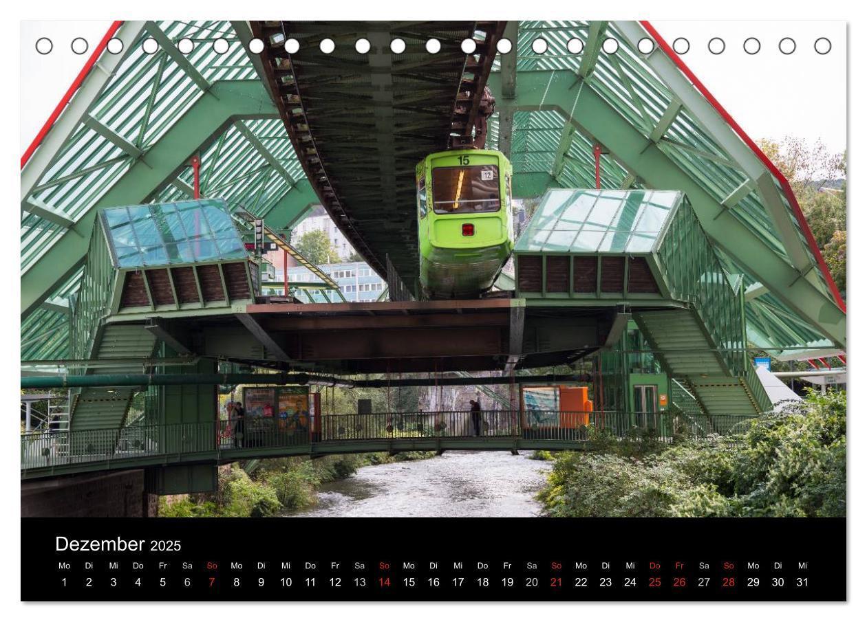 Bild: 9783435526369 | Die Wuppertaler Schwebebahn (Tischkalender 2025 DIN A5 quer),...