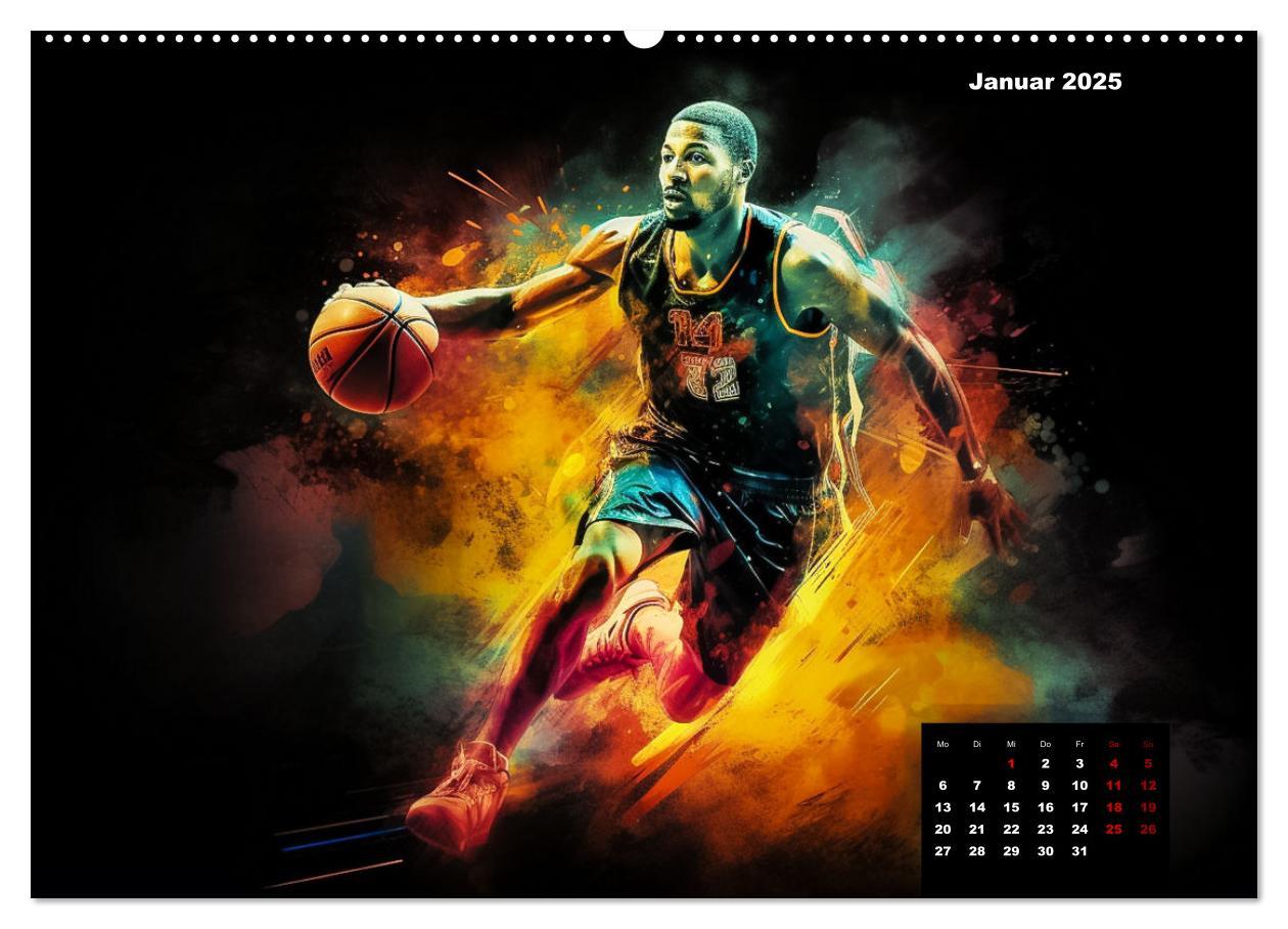 Bild: 9783383905391 | Faszination Basketball (Wandkalender 2025 DIN A2 quer), CALVENDO...