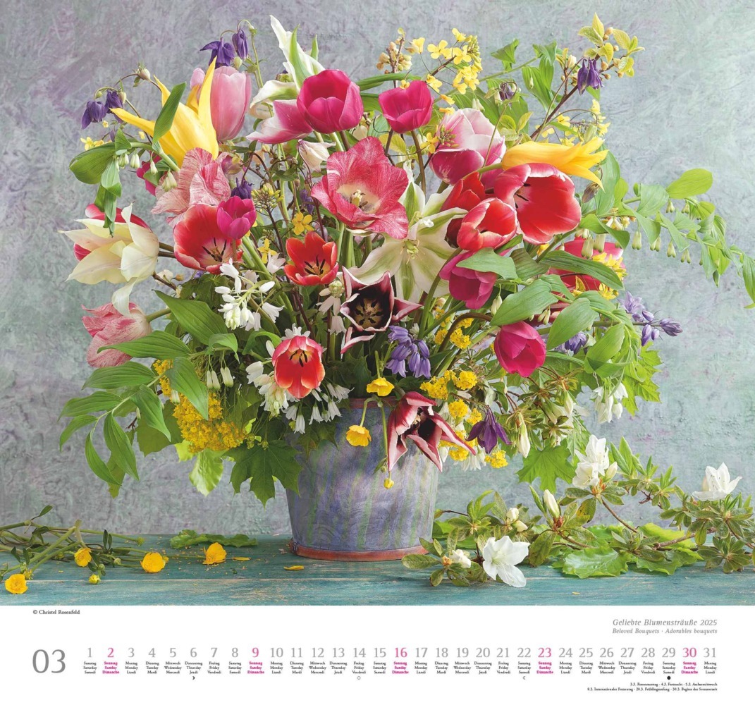 Bild: 4250809653075 | DUMONT - Geliebte Blumensträuße 2025 Wandkalender, 38x35,5cm,...