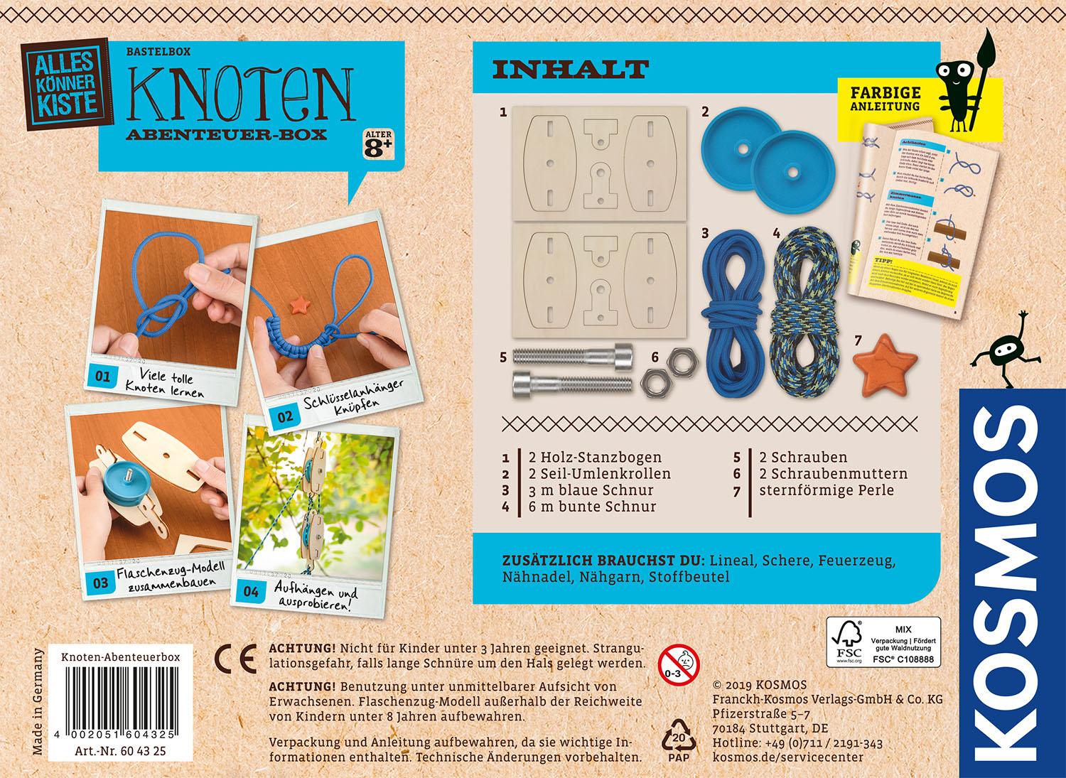 Bild: 4002051604325 | Bastelbox Knoten Abenteuer-Box | Bastel-Set | Spiel | Brettspiel