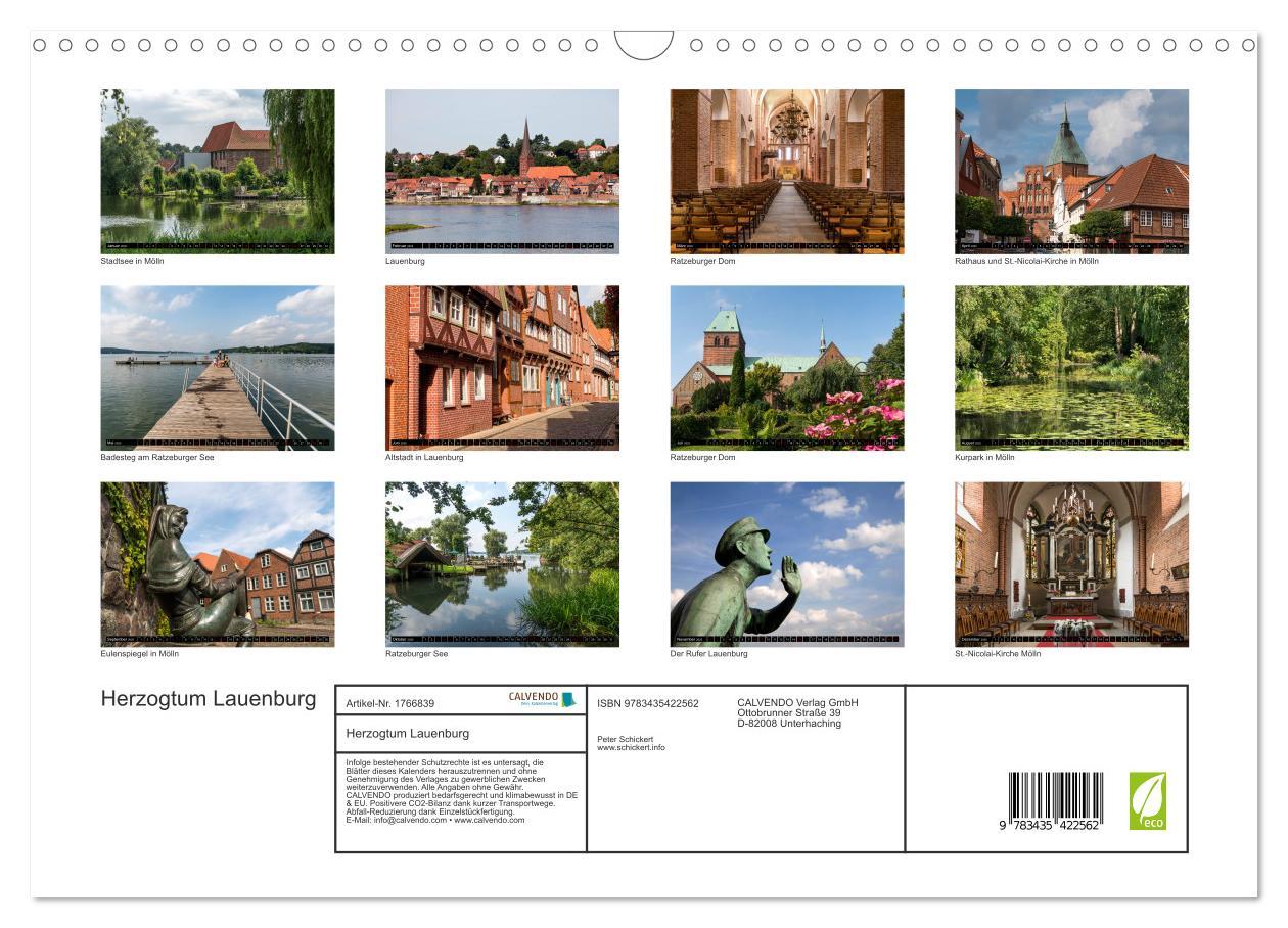 Bild: 9783435422562 | Herzogtum Lauenburg (Wandkalender 2025 DIN A3 quer), CALVENDO...