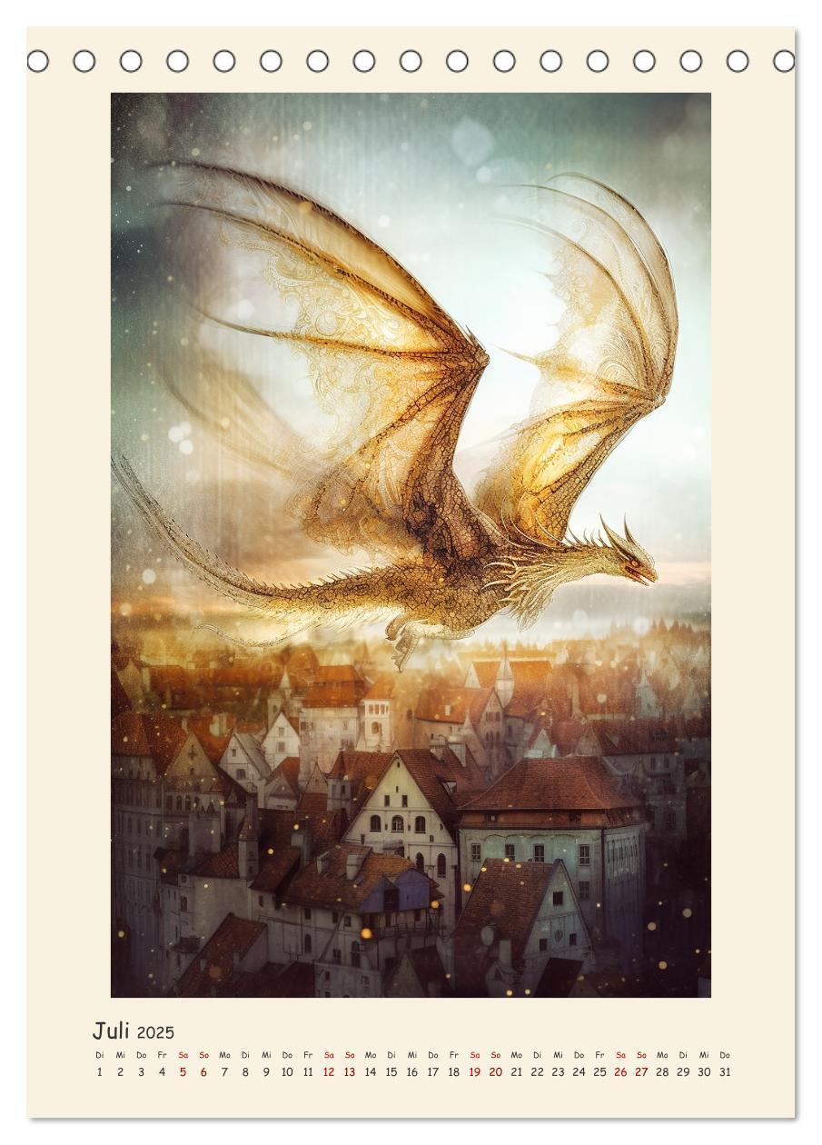 Bild: 9783435858736 | Malerische Drachen (Tischkalender 2025 DIN A5 hoch), CALVENDO...