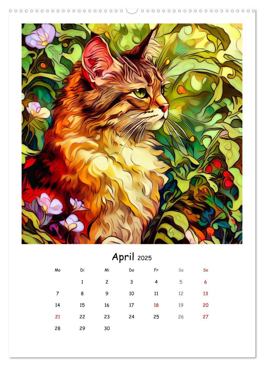 Bild: 9783435875627 | Jugendstil Katzen (hochwertiger Premium Wandkalender 2025 DIN A2...