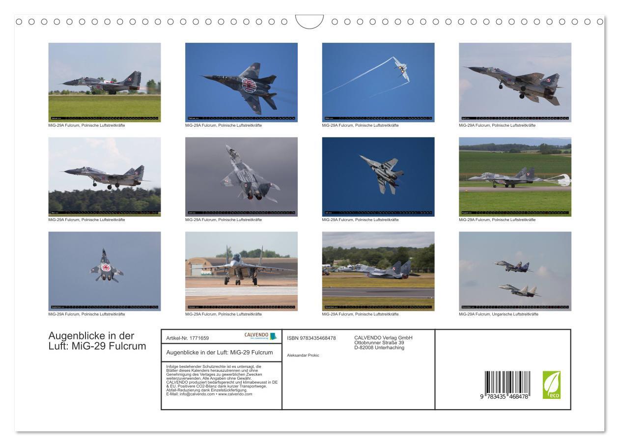 Bild: 9783435468478 | Augenblicke in der Luft: MiG-29 Fulcrum (Wandkalender 2025 DIN A3...