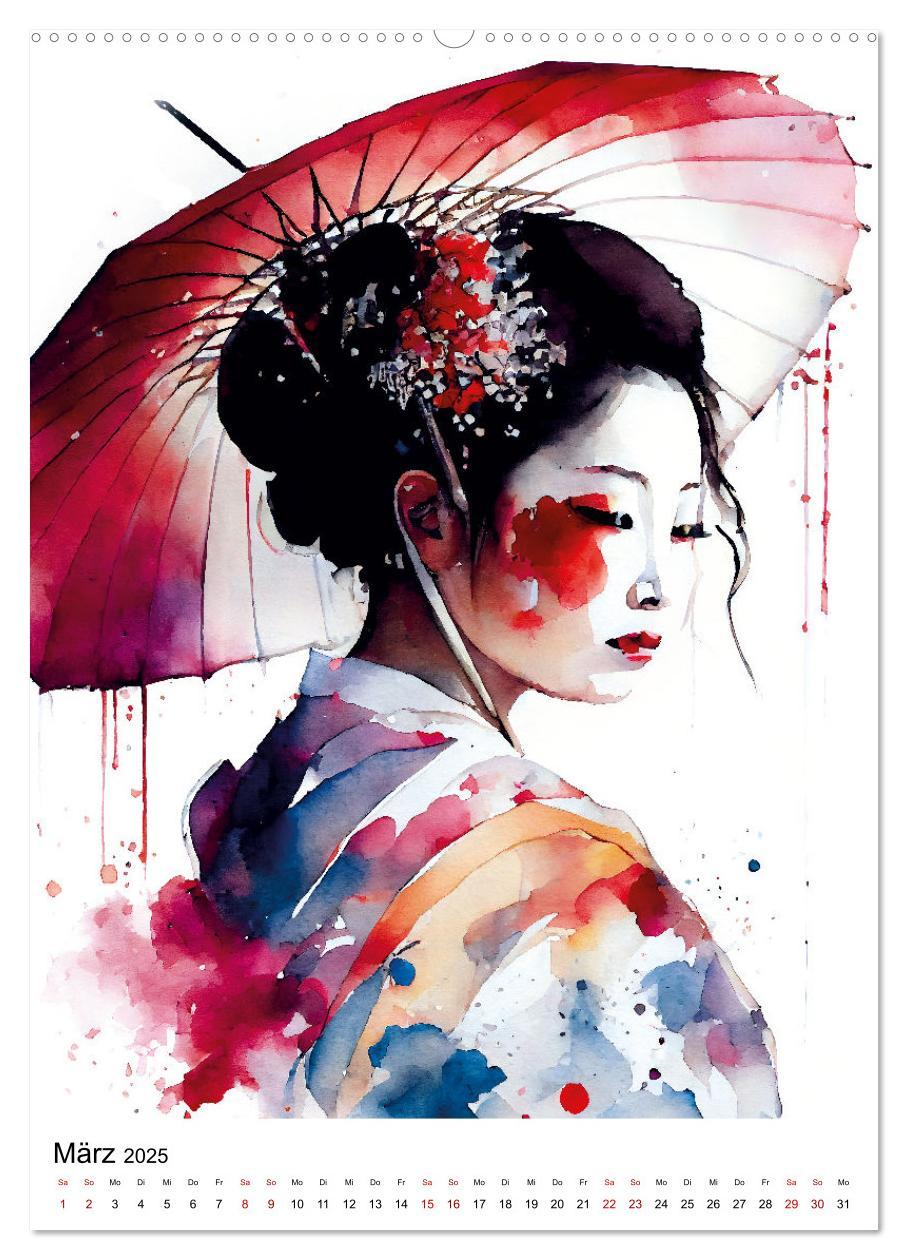 Bild: 9783435884988 | Geisha Aquarelle - Japanische Kulturdamen, Landschaft und Sakura...