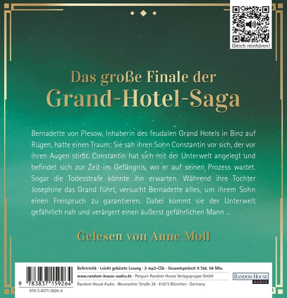 Bild: 9783837159264 | Das Grand Hotel - Die der Brandung trotzen, 2 Audio-CD, 2 MP3 | CD