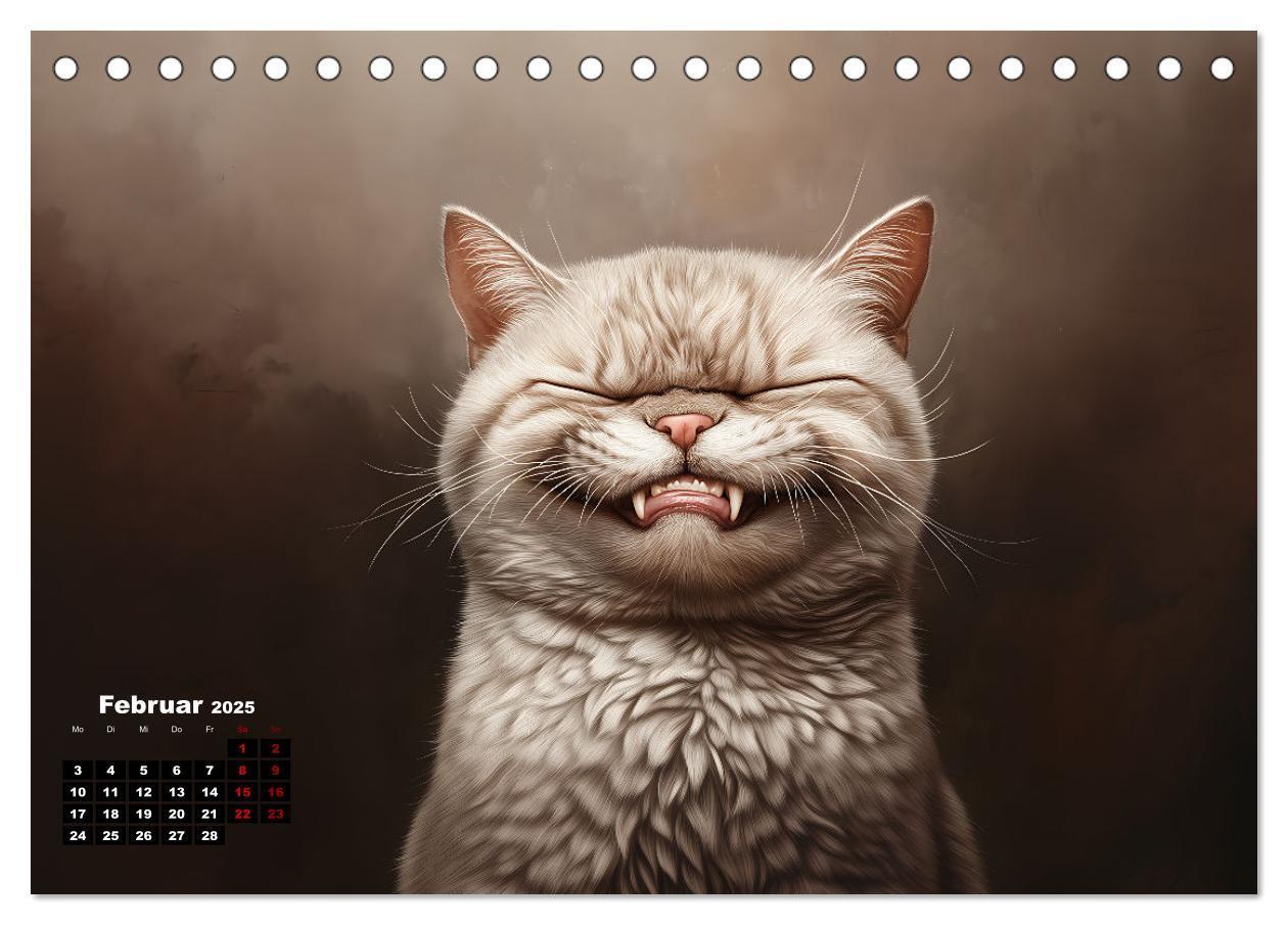 Bild: 9783457202074 | Auch Katzen lachen gern (Tischkalender 2025 DIN A5 quer), CALVENDO...