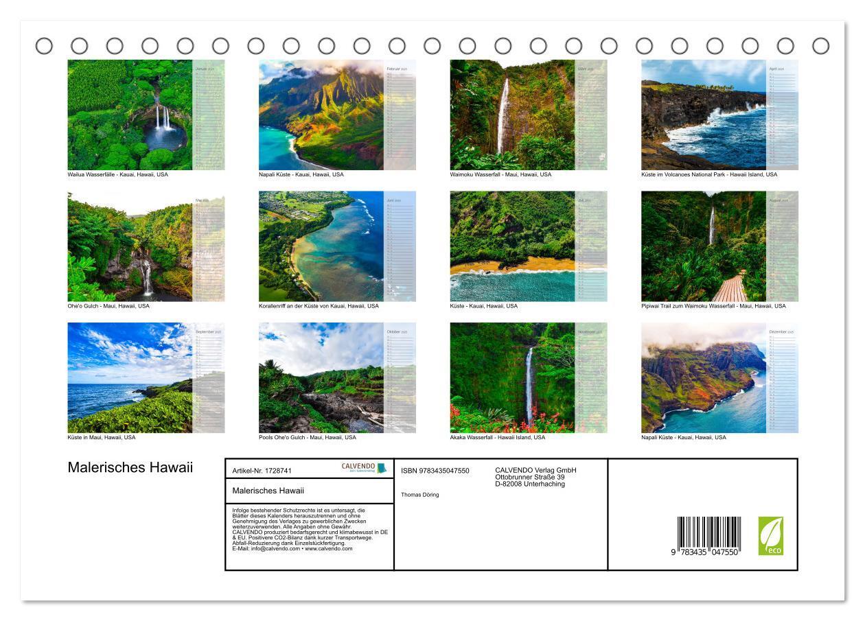 Bild: 9783435047550 | Malerisches Hawaii (Tischkalender 2025 DIN A5 quer), CALVENDO...