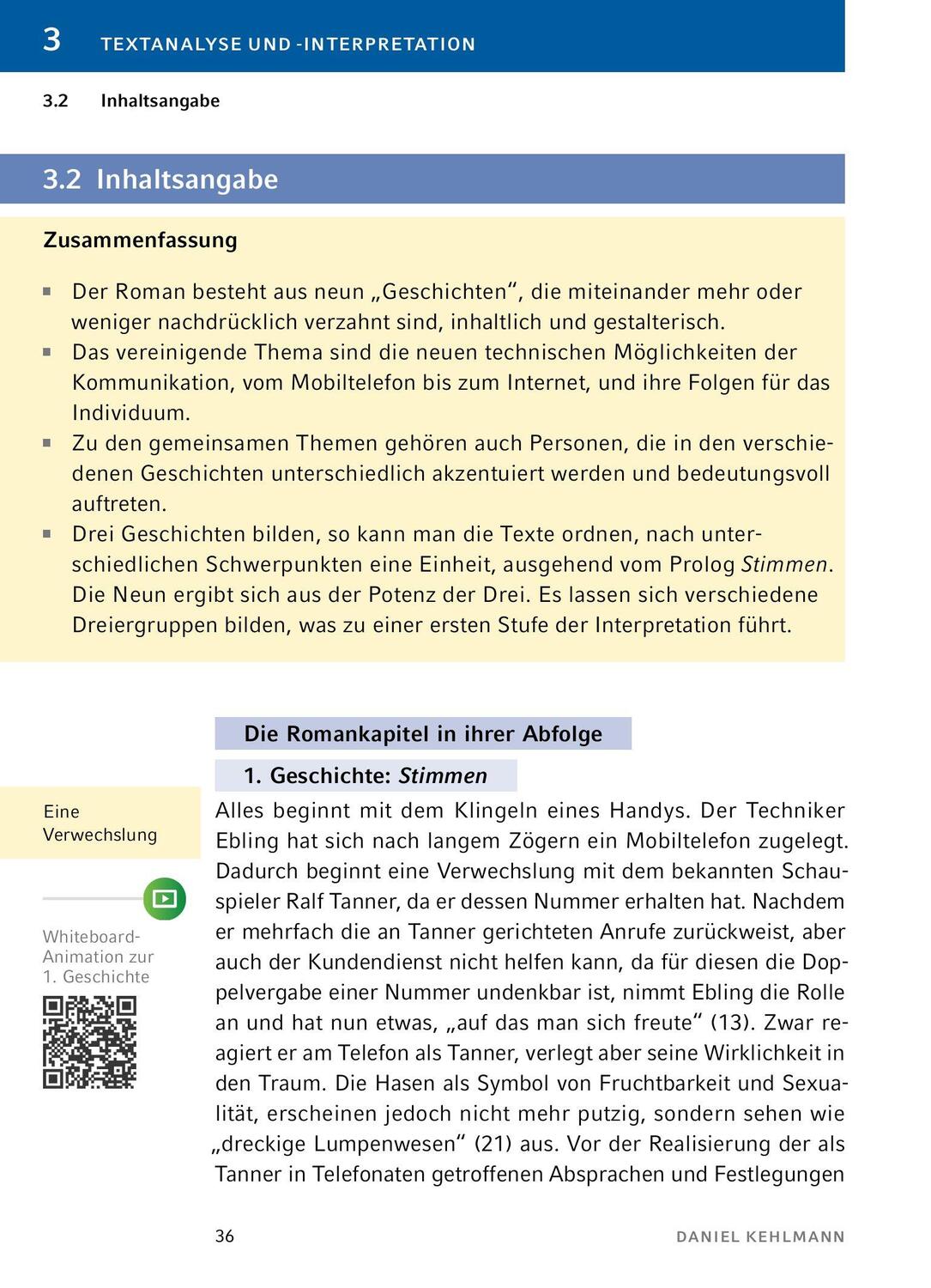 Bild: 9783804420885 | Ruhm - Textanalyse und Interpretation | Daniel Kehlmann | Taschenbuch