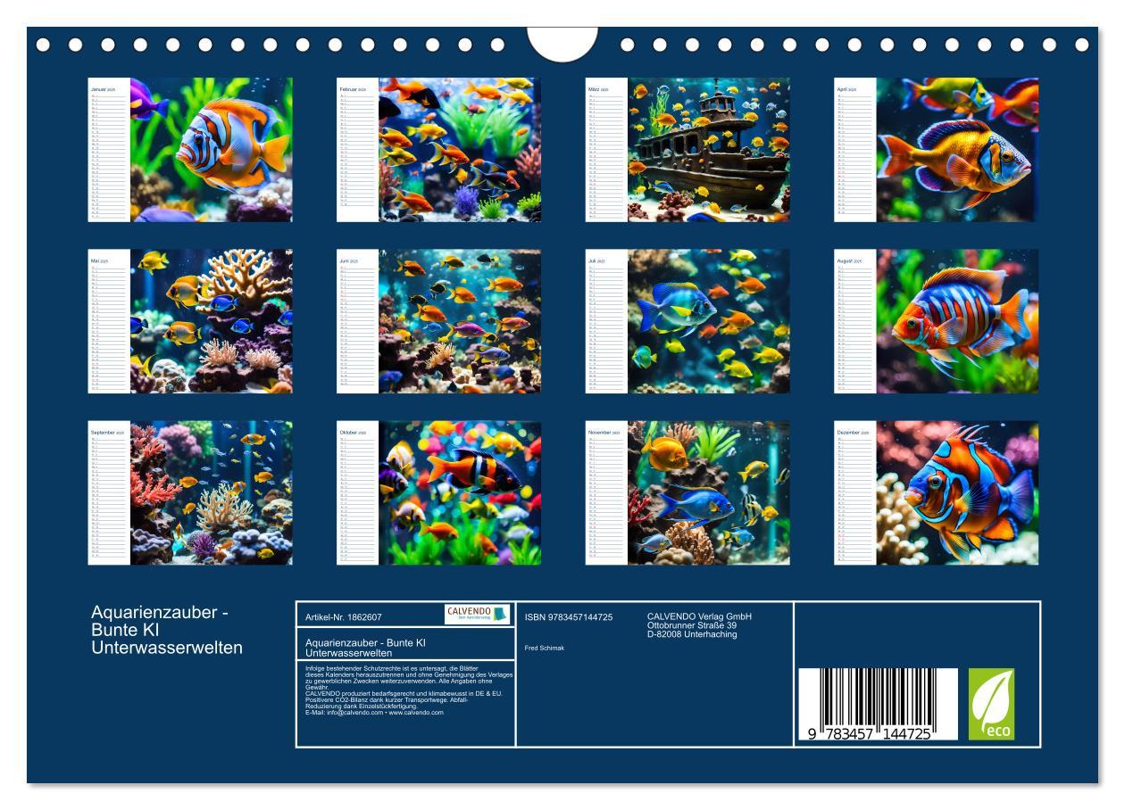 Bild: 9783457144725 | Aquarienzauber - Bunte KI Unterwasserwelten (Wandkalender 2025 DIN...