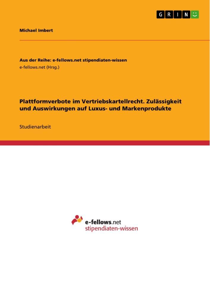 Cover: 9783389074060 | Plattformverbote im Vertriebskartellrecht. Zulässigkeit und...