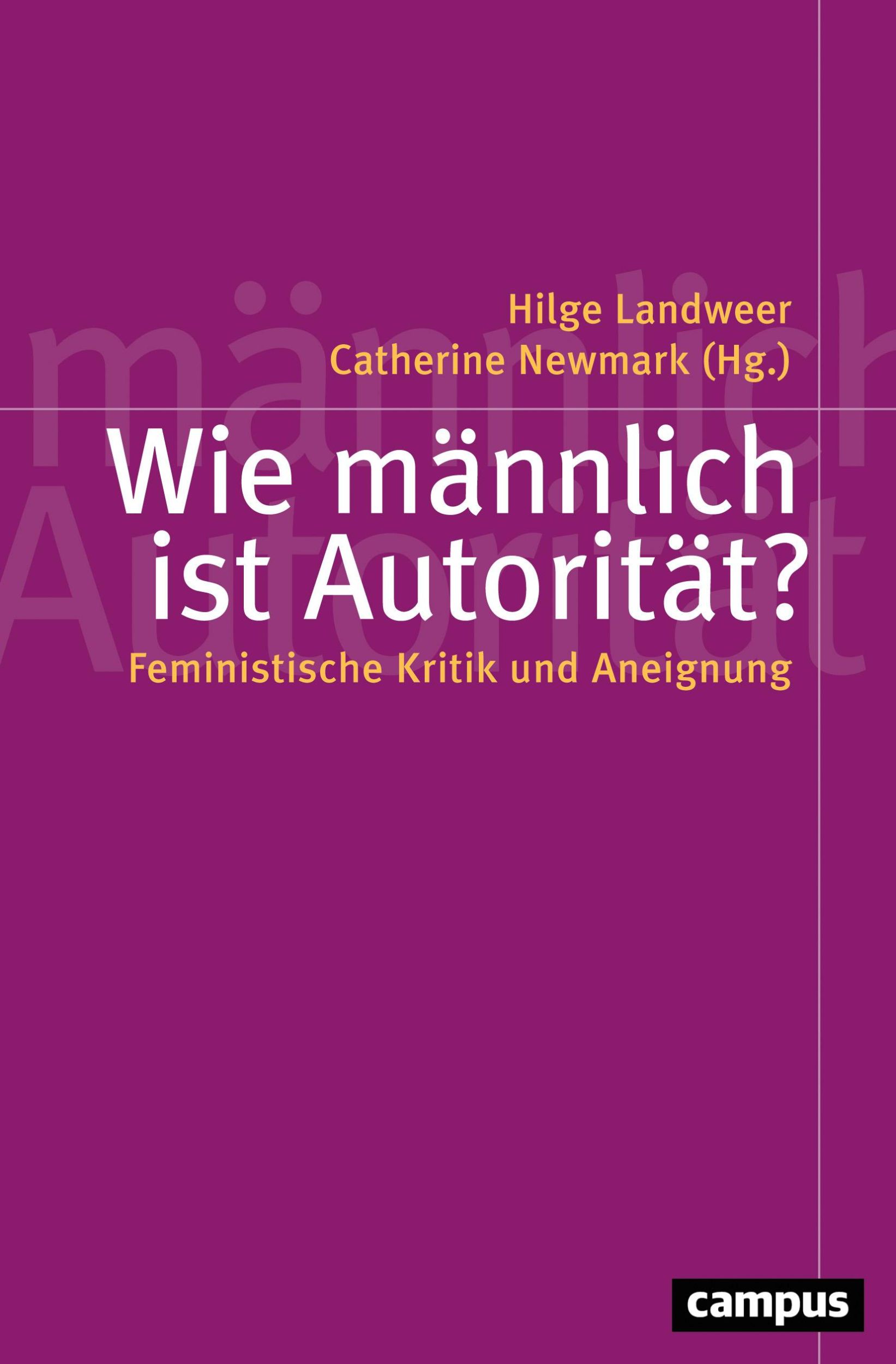 Cover: 9783593509938 | Wie männlich ist Autorität? | Hilge Landweer | Taschenbuch | 363 S.