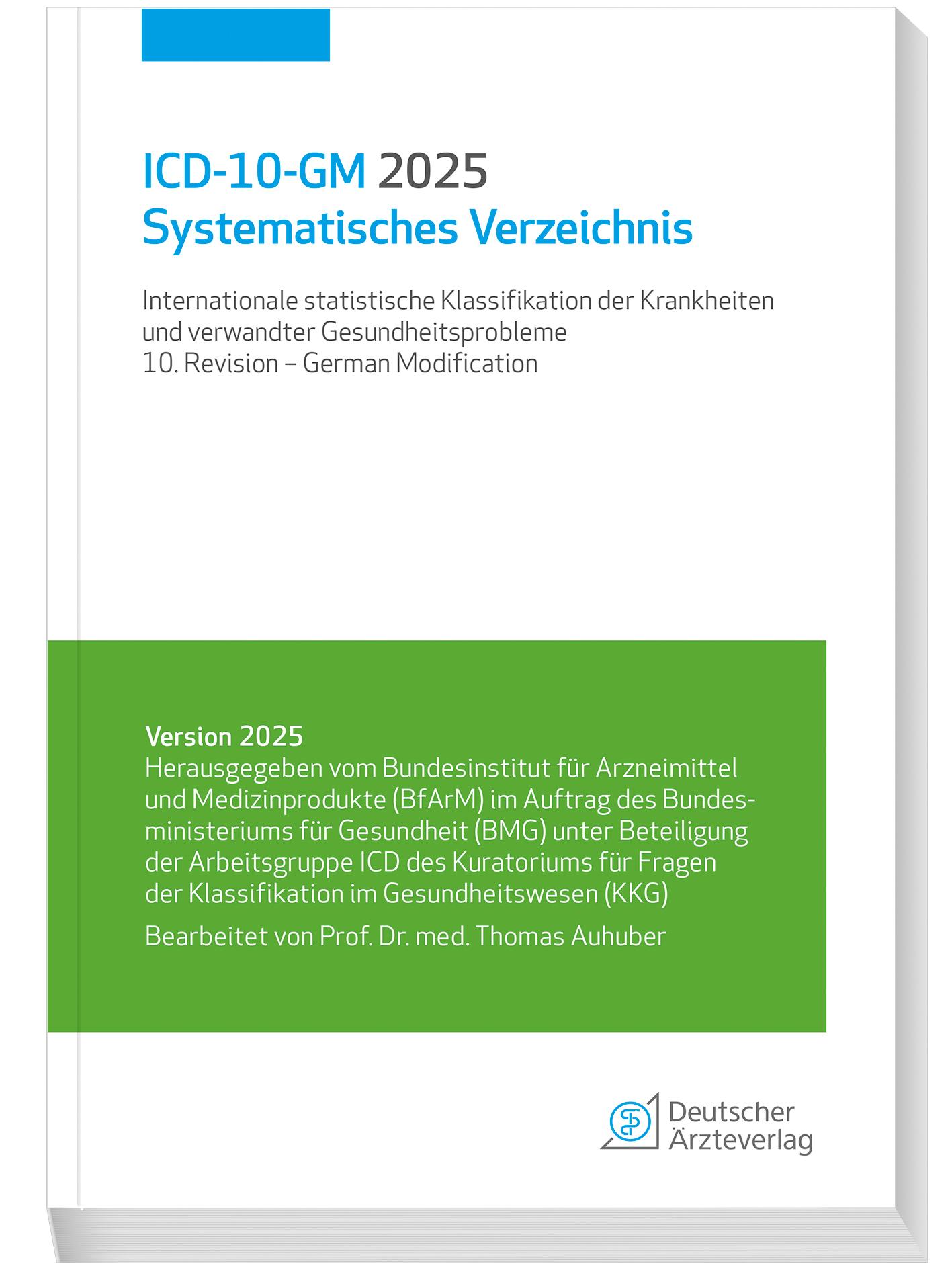 Cover: 9783769138436 | ICD-10-GM 2025 Systematisches Verzeichnis | Taschenbuch | 790 S.