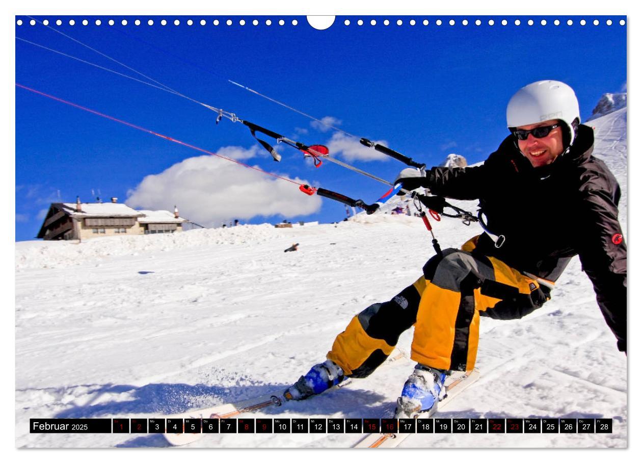 Bild: 9783435440474 | Snowkiting (Wandkalender 2025 DIN A3 quer), CALVENDO Monatskalender