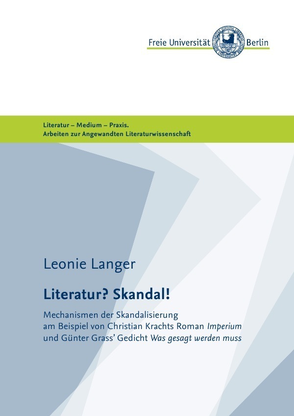 Cover: 9783737513265 | Masterarbeiten der Angewandten Literaturwissenschaft / Literatur?...