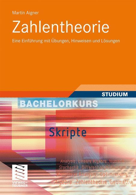 Cover: 9783834818058 | Zahlentheorie | Eine Einführung mit Übungen, Hinweisen und Lösungen