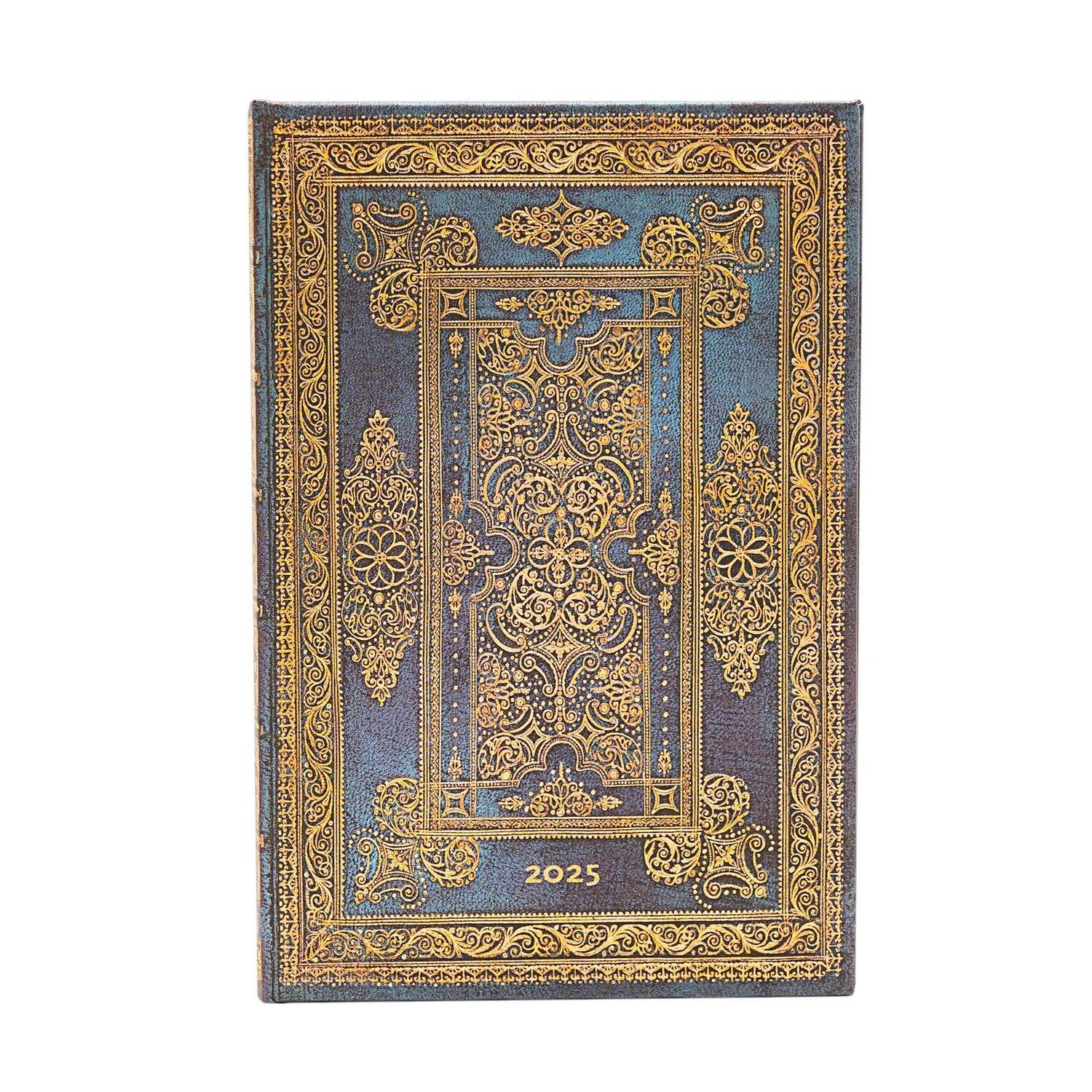 Cover: 9781408756010 | 12-Monatskalender 2025 Blue Luxe, Mini, Horizontal | Paperblanks