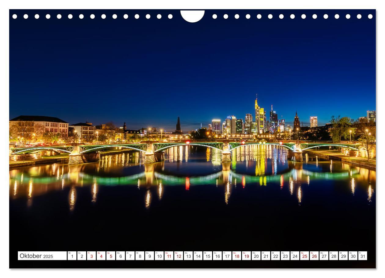 Bild: 9783383843655 | Frankfurt am Main - at night (Wandkalender 2025 DIN A4 quer),...