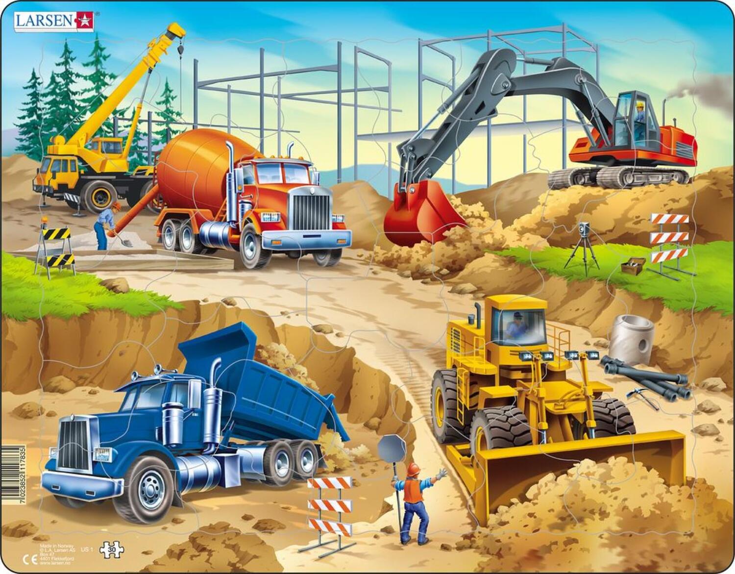 Cover: 7023852117835 | Puzzle - Baustelle | Puzzle | Larsen | EAN 7023852117835