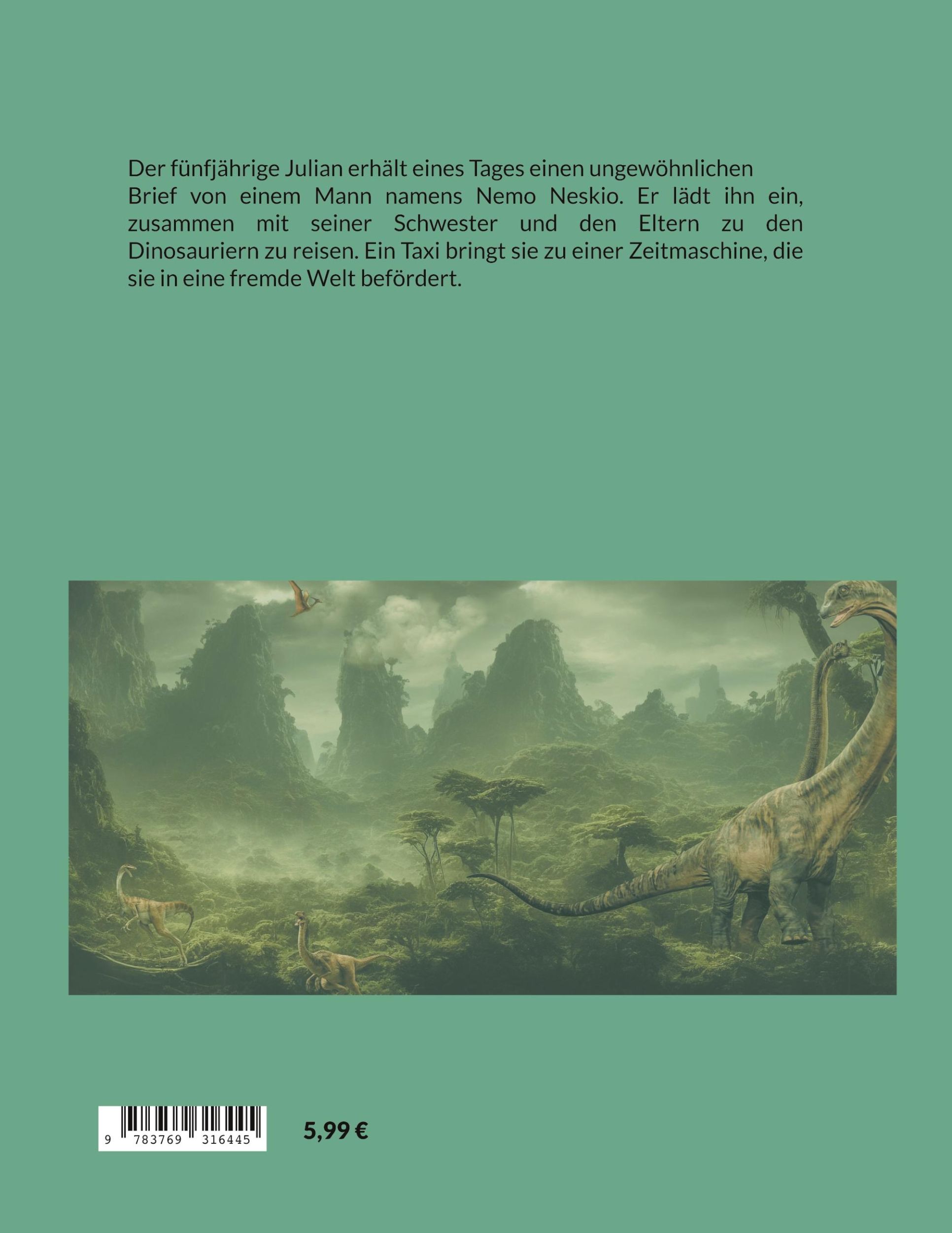 Rückseite: 9783769316445 | Julian und der Besuch bei den Dinos | Michael Gärtner | Taschenbuch