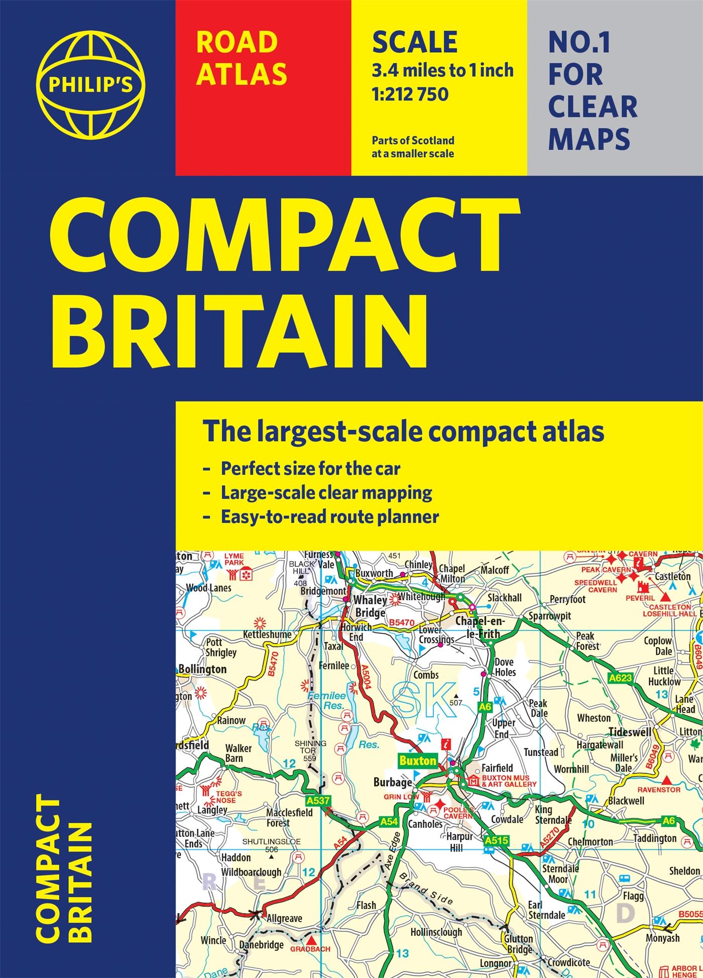 Cover: 9781849075787 | Philip's Compact Britain Road Atlas | (Flexi A5) | Philip'S Maps