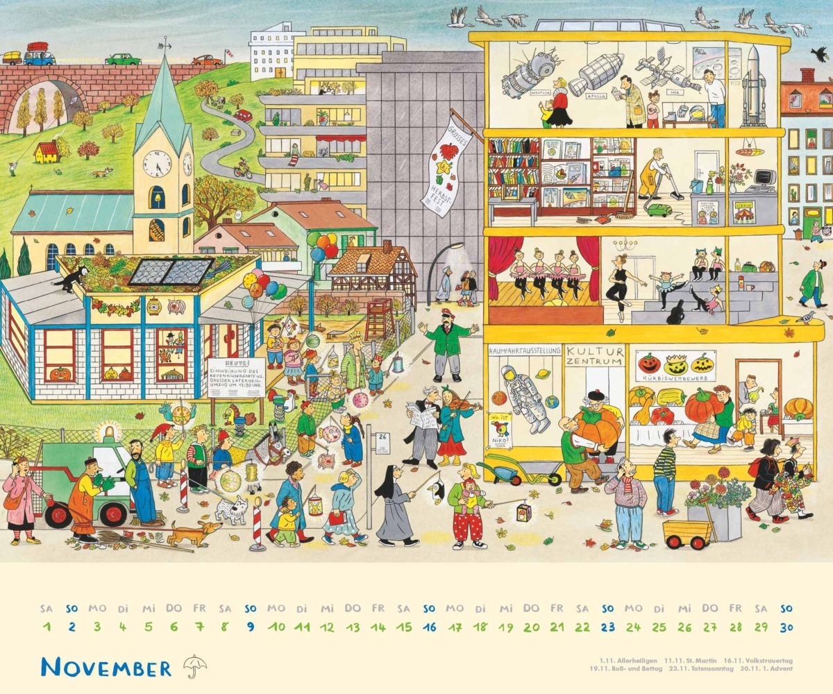 Bild: 4250809653143 | DUMONT - Wimmel-Kalender 2025 Wandkalender, 60x50cm, Kinderkalender...