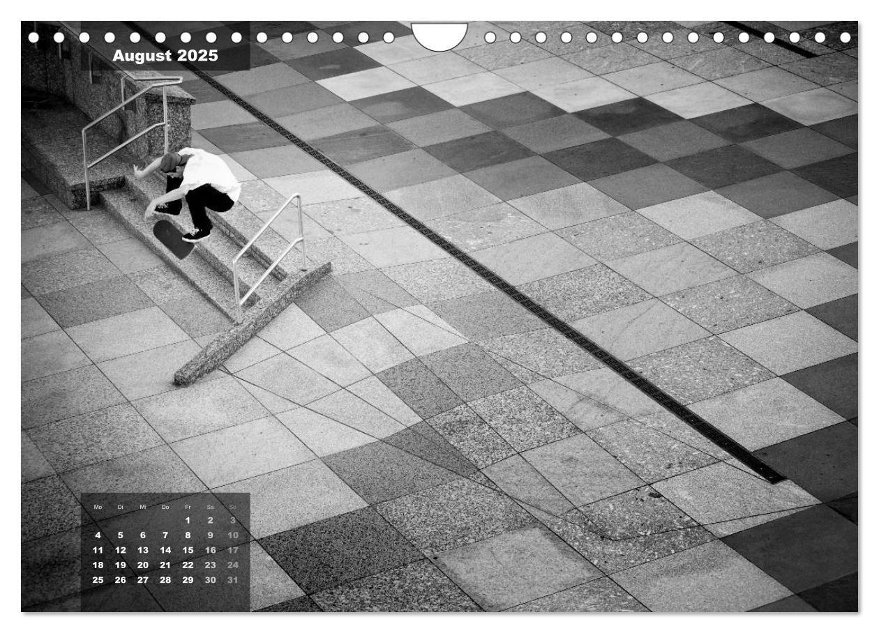 Bild: 9783435673100 | Skateboarden in Schwarz-Weiß (Wandkalender 2025 DIN A4 quer),...