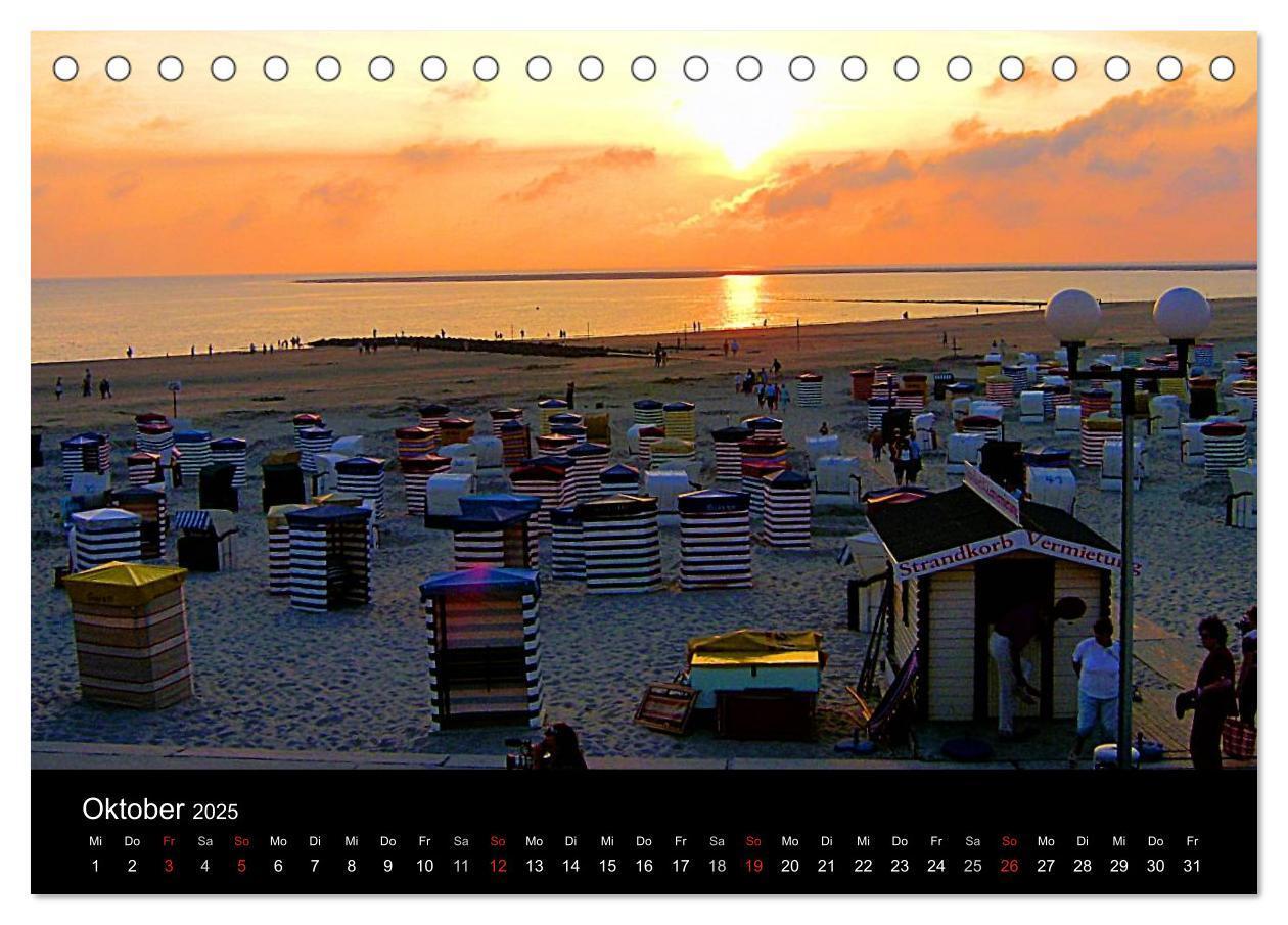 Bild: 9783435747351 | Borkum (Tischkalender 2025 DIN A5 quer), CALVENDO Monatskalender