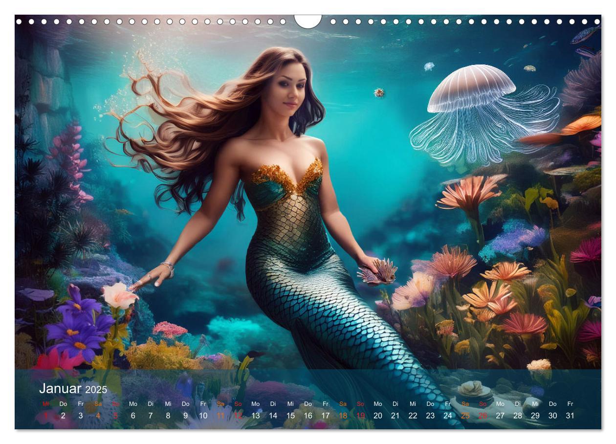 Bild: 9783457168349 | Meerjungfrauen in mystischen Unterwasserwelten (Wandkalender 2025...