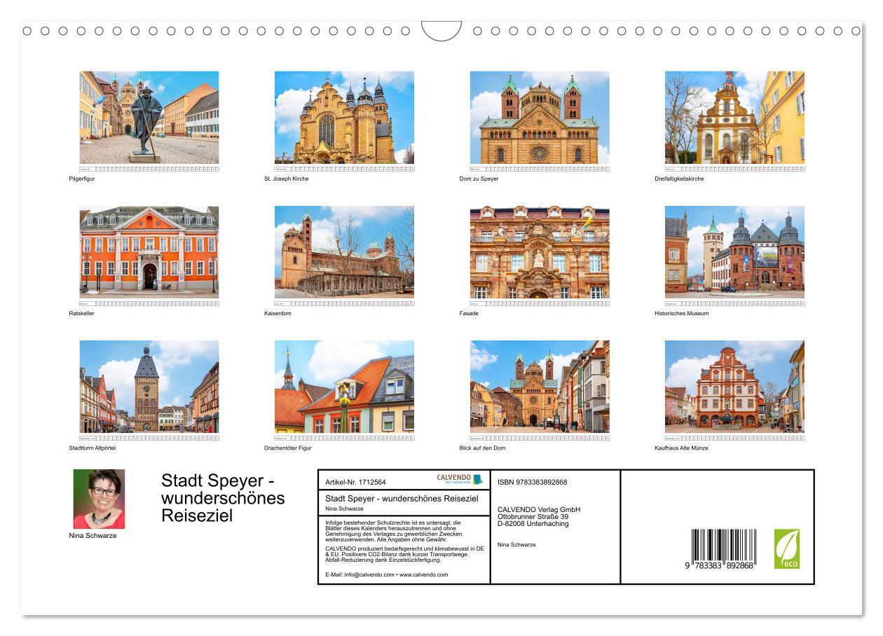 Bild: 9783383892868 | Stadt Speyer - wunderschönes Reiseziel (Wandkalender 2025 DIN A3...