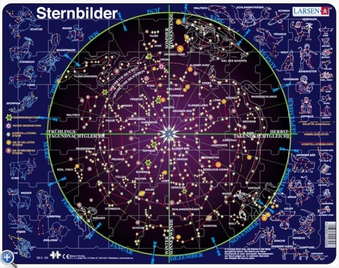 Cover: 7023852103999 | Puzzle - Sternbilder | Puzzle | Larsen | EAN 7023852103999