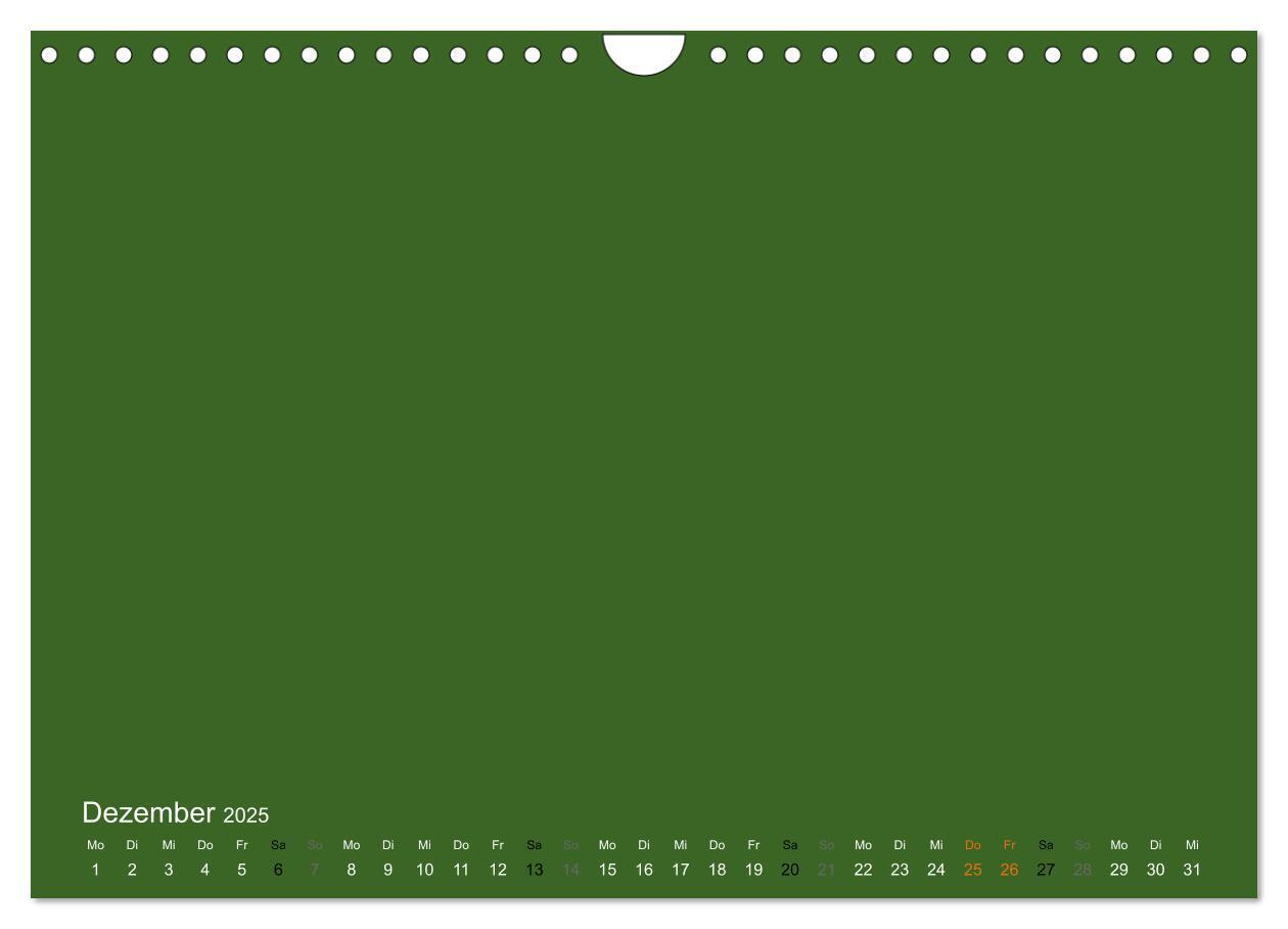 Bild: 9783435770564 | Bastelkalender - dunkel Grün (Wandkalender 2025 DIN A4 quer),...