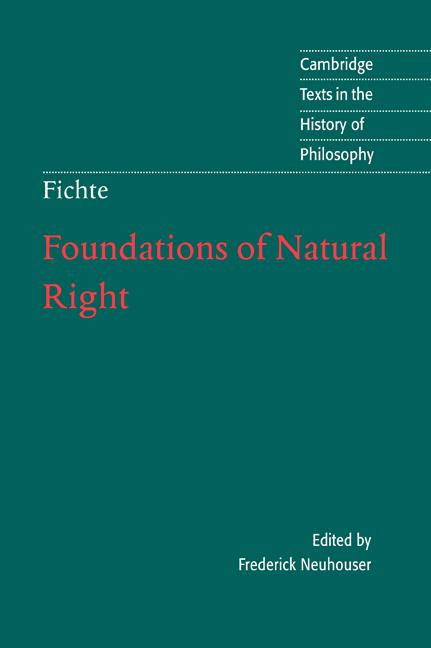 Cover: 9780521575911 | Foundations of Natural Right | Johann Gottlieb Fichte (u. a.) | Buch