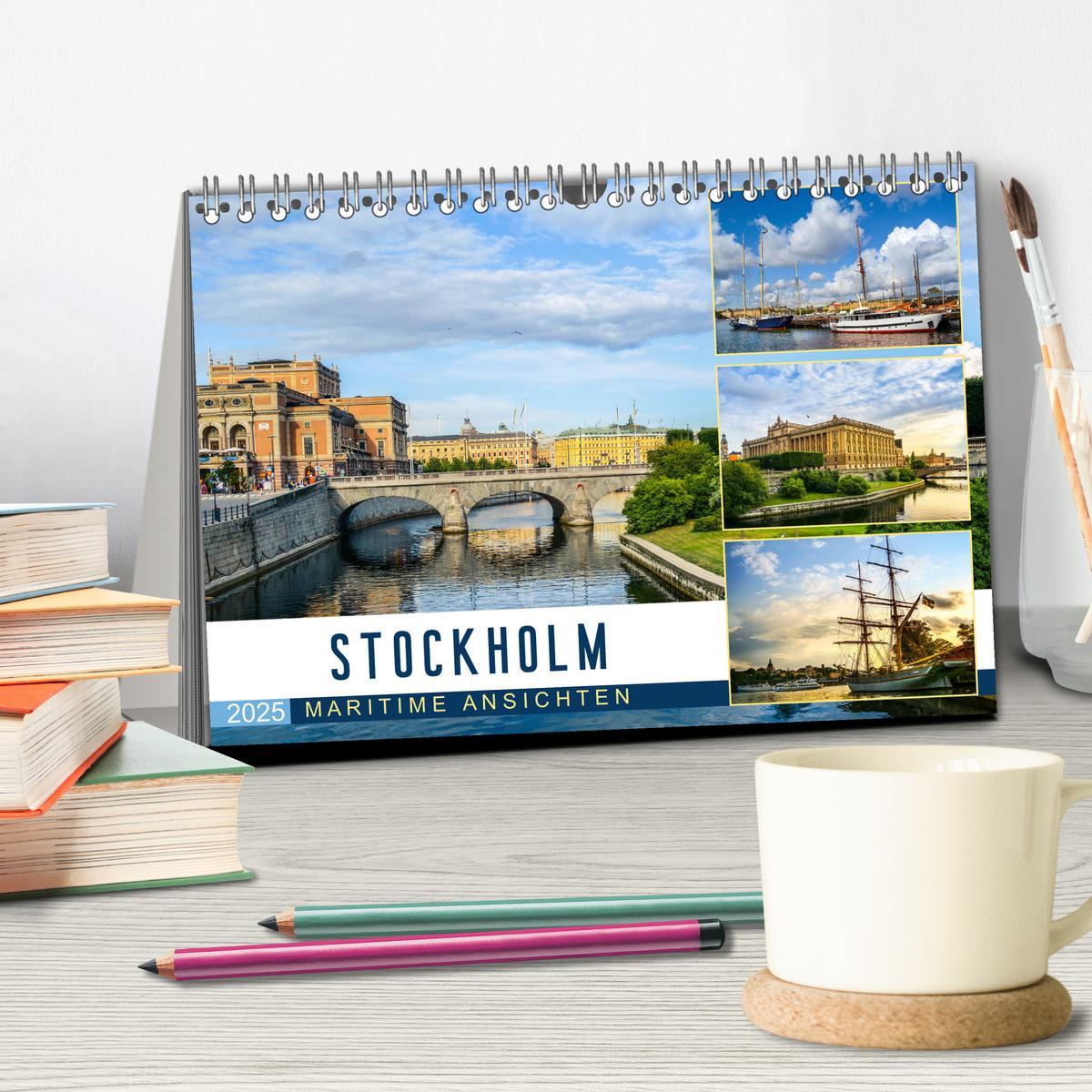 Bild: 9783435105076 | Stockholm - Maritime Ansichten (Tischkalender 2025 DIN A5 quer),...