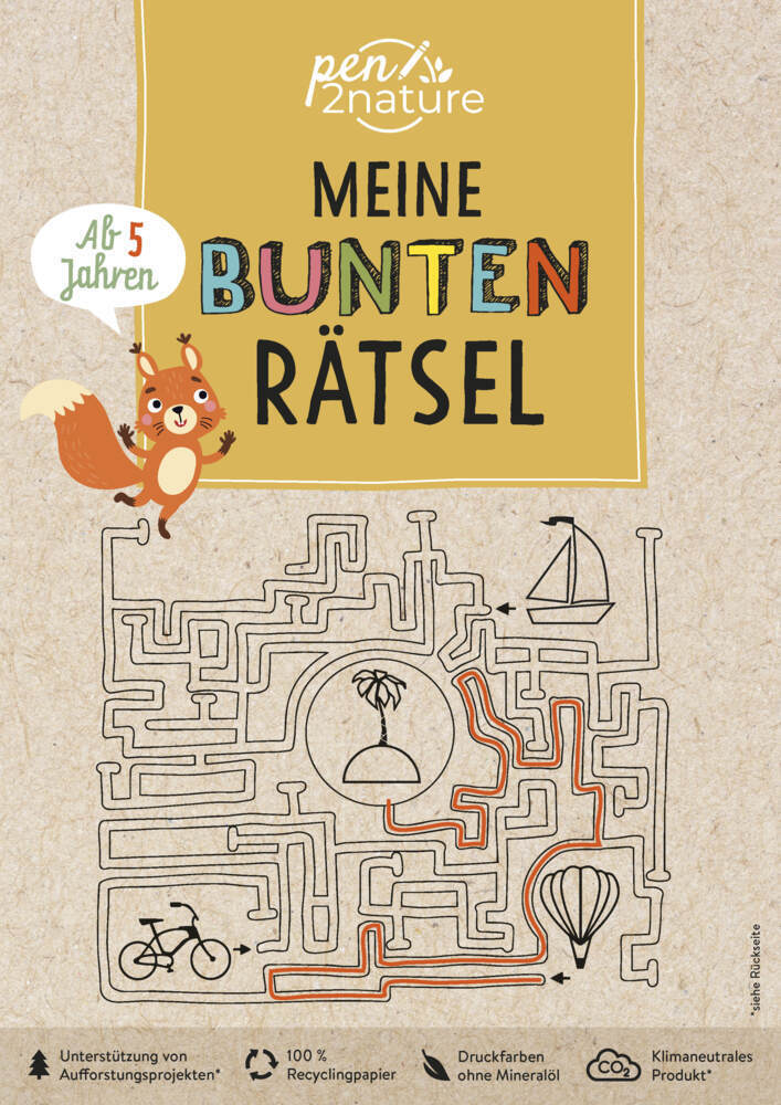 Cover: 9783987640032 | Meine bunten Rätsel. Nachhaltiger Rätselblock für Kinder ab 5 Jahren