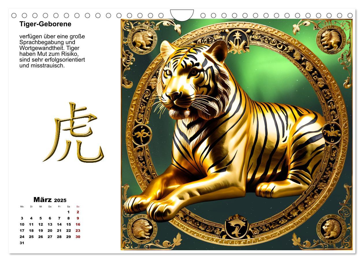 Bild: 9783457225141 | Chinesische Sternzeichen (Wandkalender 2025 DIN A4 quer), CALVENDO...