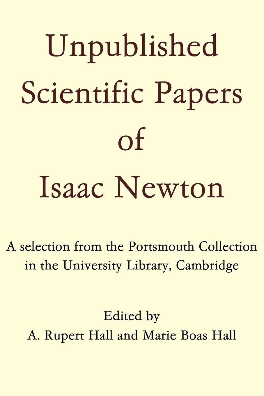 Cover: 9780521294362 | Unpublished Scientific Papers of Isaac Newton | Isaac Newton (u. a.)